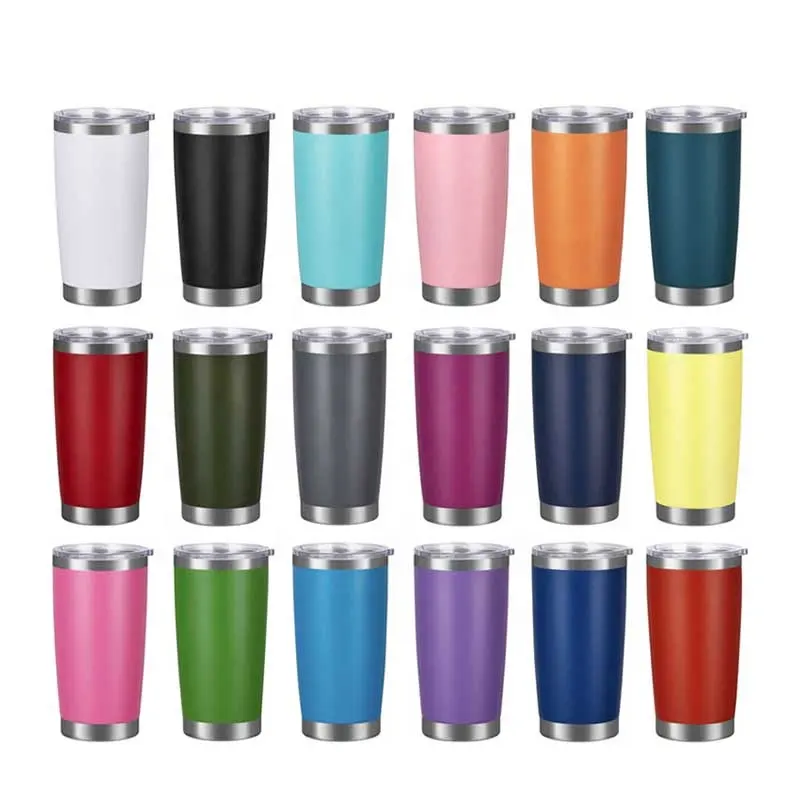 20oz 30oz Tumbler Cups In Bulk Powder Coated Tumblers Double Insulated Coffee Tumbler with lid