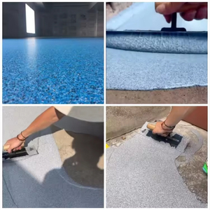<span class=keywords><strong>Peinture</strong></span> de sol en <span class=keywords><strong>sable</strong></span> coloré autolissante époxy résistante à l'usure, effet marbre, revêtement liquide pour application au pinceau sur béton - Product Image 1