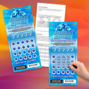 Conception libre Anti-contrefaçon Cartao De Loteria Gameplay Design Carte de loterie à gratter personnalisée - Product Image 1