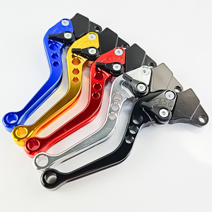 Leviers de frein de moto Qiangye 6 pouces CNC réglables pour disque avant et tambour arrière, noir, rouge, bleu, argent, or, poignée à trois trous - Product Image 1