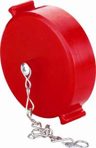 Copertura per idrante antincendio in plastica Slion 2 1/2\" finitura rossa/cromata con catena e attacco a bilanciere, accessorio per attrezzature antincendio, modello 8521049 - Product Image 5