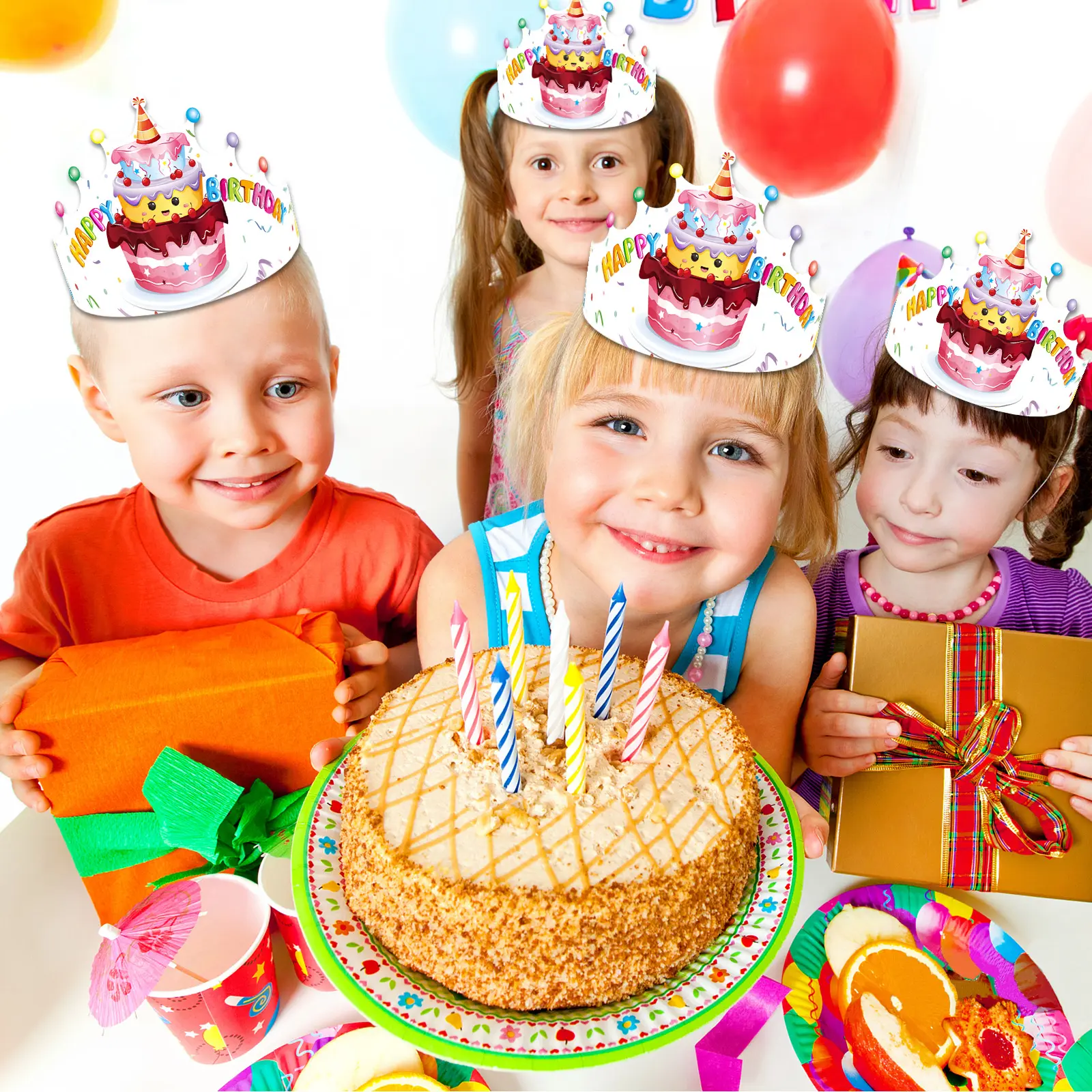 Umwelt freundliche Kinder Erwachsene Papier Falten Tiara Krone Geburtstags feier Hut Crown Cap Geschenk Kopf bedeckung Kinder Party Papier kronen