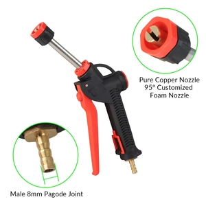 Pistola de Agua <span class=keywords><strong>a</strong></span> Alta Presión, 0.24 kg, Plástico, 29 cm, Pistola de Rociado de Agua, para Limpieza de Autos, Bicicletas y Jardines, Portátil, para Uso Doméstico - Product Image 4