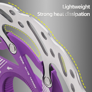 Hafif merkezi kilit disk Rotor 140mm 160mm yüksek karbon çelik kilit fren balatası bisiklet MTB yol bisikleti için disk fren rotoru - Product Image 6