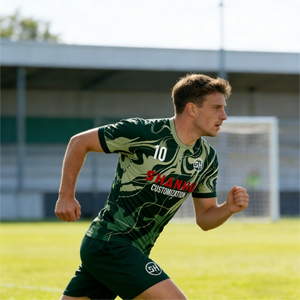 Maillot de football personnalisé en polyester 100% à séchage rapide, respirant, pour hommes - Product Image 4