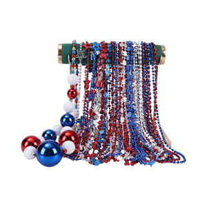 Collier avec pendentif en forme de dollar, design neuf, rouge, blanc, bleu, bijoux fantaisie pour le 4 juillet - Product Image 2