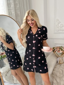 Pigiami da <span class=keywords><strong>Donna</strong></span> all'Ingrosso, Abbigliamento da Notte, Vestito da Notte Carino in Poliestere, Pigiama Intero <span class=keywords><strong>per</strong></span> <span class=keywords><strong>Casa</strong></span> - Product Image 4