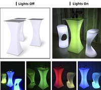 Nouveau 16 changement de couleur led barre lumineuse table et chaise meubles de fête rechargeable led mobilier lumineux