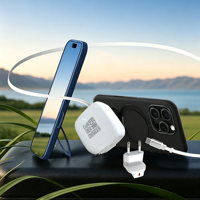 Chargeur mural rapide 65W avec câble rétractable, prise pliable, ports USB-A et USB-C, câble USB-C PD3.0 pour tablette, ordinateur portable, téléphone