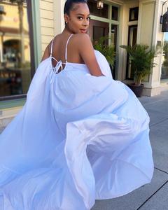 Boho – <span class=keywords><strong>robe</strong></span> <span class=keywords><strong>longue</strong></span> d'été dos nu à bretelles Spaghetti pour <span class=keywords><strong>femme</strong></span>, tenue de plage de style bohème pour la grossesse - Product Image 3