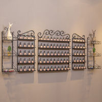 Organisateur mural moderne pour maquillage, étagère de rangement en fer avec finition peinture laquée pour la maison, la salle de bain et le salon