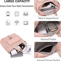 Tas selempang dan pegangan tangan, kain Oxford praktis saku samping gesper depan untuk botol air sangat nyaman