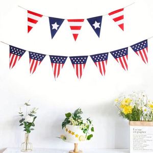 Drapeaux promotionnels personnalisés FT, drapeaux américains, bannières, polyester à double couture, mât en aluminium, pour l'extérieur, fête de l'Indépendance - Product Image 5