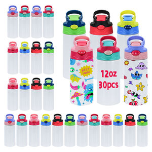 Rts מחסן usa 30 יח/ctn 12 עוז סובלימציה נירוסטה קיר כפול ואקום בידוד ילדים בקבוק מים עם מכסה להעיף - Product Image 5