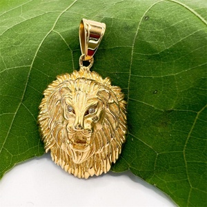 Collar de León Estilo Hip Hop, Chapado en Oro, Acero Inoxidable, con Zirconia en Forma de Ojo de León - Product Image 5