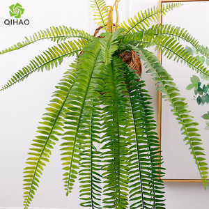 Plante artificielle de fougère Qihao, 15 feuilles, décoration suspendue d'intérieur, verdure hautement réaliste, ornement mural - Product Image 1