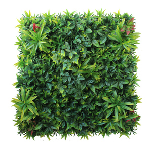 Alta calidad 100cm x 100cm de césped artificial pared con flores y hojas de color verde de hierba pared artificial - Product Image 1