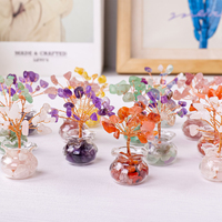 Sinyore En gros Gravier de cristal énergétique de guérison, copeaux pour base de mini-bouquet, décoration d'arbre, thème Amour Feng Shui, DIY