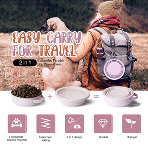 Trasportino 2 in 1 ciotola per cani cucciolo amante degli animali da viaggio cane cibo acqua ciotola in acciaio inox Pet ciotola senza perdite - Product Image 6