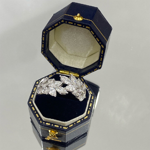 Conjunto de joyas de diamantes-Pulsera de collar de oro y anillo de diámetro de moda para bodas, compromisos y fiestas - Product Image 5