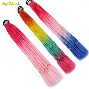 Commercio all'ingrosso 24 pollici Ombre Yaki capelli sintetici lisci extension per ragazze <span class=keywords><strong>treccia</strong></span> <span class=keywords><strong>colorata</strong></span> coda di cavallo - Product Image 4