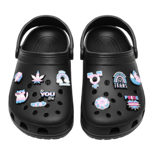 Breloques PVC personnalisées colorées en forme de cœur pour chaussures, accessoires populaires pour la fierté transgenre, décorations de chaussures en gros - Product Image 2