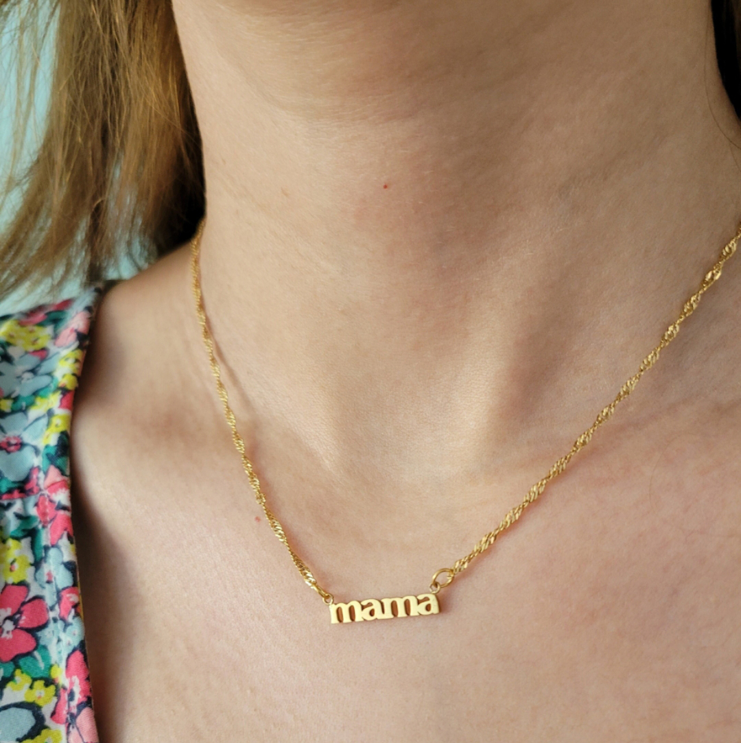 Gold with twist chain