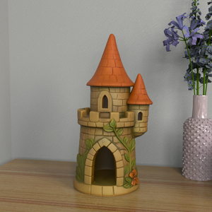 Vente en gros de niches pour oiseaux en céramique personnalisées en forme de château, résistantes aux intempéries, pour l'extérieur, maison d'oiseaux artistique pour jardin, pour un paysage haut de gamme - Product Image 6