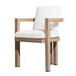 Table et chaises de patio ensemble de salle à manger de jardin design spécial mobilier d'extérieur en bois de teck massif tables et chaises de fête