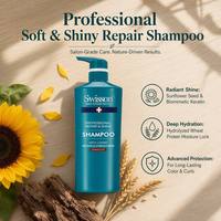 Shampooing Gel Protéiné Végétalien Kératine Marque Blanche 750ml Lissant Réparateur Brillance pour Cheveux Secs, Abîmés, Colorés, Décolorés – Usage Professionnel en Salon