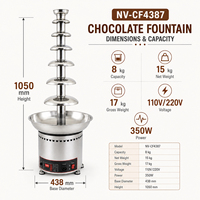 Fontaine à chocolat commerciale à 7 niveaux, machine à cascade de chocolat, équipement de présentation de desserts pour boulangerie, buffet, restaurant