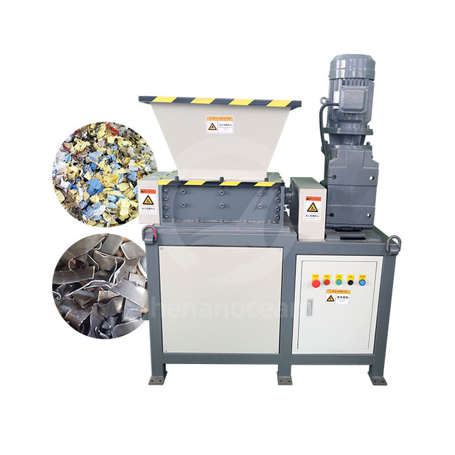 OCEAN Mini Household Waste Aluminum Can Shredder Computer Mobile Hard Drive Double Shaft Shredder for Plastic Scrap
