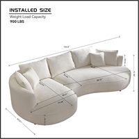 2025 Neue moderne minimalist ische nordische modulare Sofa garnitur Wohn möbel Stoff Leinen gebogene Couch L-Form Schnitts ofas