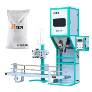 JIALONG 5-50KG Rice Bag Filling Packing Machine Weighing and Packing Sewing or Hot Sealing Food & Beverage Factory Plastic 500kg