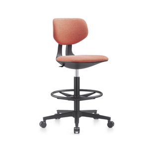 Chaise de bureau ergonomique à dossier bas, sans accoudoirs, pivotante, en tissu, design moderne, réglable en hauteur pour adultes, pour le bureau à domicile - Product Image 1