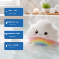Bombe de bain effervescente personnalisée OEM ODM à la vanille 150g, étiquette privée personnalisée, hydratante, adoucissante, coffret cadeau spa