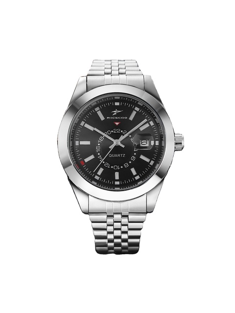 High Quality Stainless Steel Alloy Case Fashionable Watches Large Dial Luminous 24-hour Timer  Simple Quartz Plain Watches