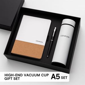 Set de Regalo Ejecutivo con Libreta A5 de Corcho, Botella Térmica y Bolígrafo para Premios de Personal de Oficina y Socios Comerciales VIP - Product Image 1