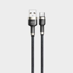 Câble de données tressé OKOP318 à charge rapide 65W <span class=keywords><strong>avec</strong></span> protection contre les surcharges et transfert de données pour écouteurs Android et <span class=keywords><strong>connecteur</strong></span> Type-C - Product Image 1