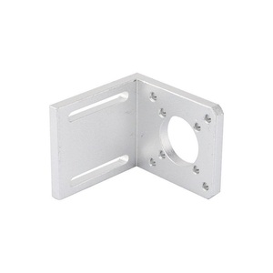 Custom-made L Shape Cnc Machining <strong>Silver</strong> Aluminum Mounting Motor <strong>Bracket</strong> - Product Image 3