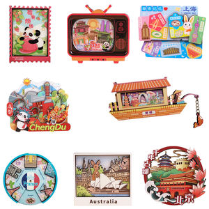 Imán de nevera de madera directamente de fábrica, diseño personalizado, madera, Francia, París, recuerdo turístico, regalo, recuerdo de madera, imán de nevera - Product Image 1