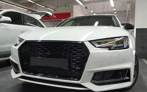 <b>For</b> B9 2017 2018 2019 Upgrade RS4 Style Car Front Bumper <b>Mesh</b> Honeycomb Hood <b>Grille</b> Trim Guard Protector Accessories - Product Image 6
