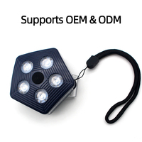 Feu de signalisation d'urgence pour voiture, rotatif à 360 degrés, magnétique, LED, étanche IP65, rechargeable 800 mAh, avec fonction stroboscopique et sonore, en ABS