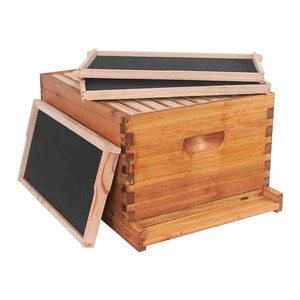 ZHILI BEE New 3 Layers Langstroth Beehive Complete Beekeeping Starter Kit 10 <b>Frames</b> Fir Wood Natural Color 2 Year Warranty - Product Image 3