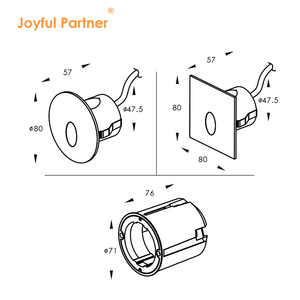 Lámpara de pared interior inteligente de 1W, 2W, 3W, IP65, luz LED para escalera para pasillo, esquina de pared Interior, luz de pie empotrada - Product Image 3