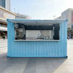 Conteneur en acier contemporain, restaurant mobile, kiosque alimentaire, cuisine, bar maritime, maison préfabriquée modulaire pour entreprise - Product Image 6