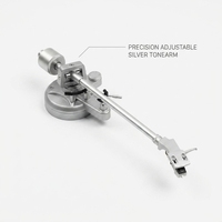 UDREAMER Platine de Luxe Minimaliste Haut de Gamme Transparente Moderne Artistique pour Disques Vinyles en Plastique avec Convertisseur Audio et Connexion RCA