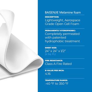 Panneaux éponge en mélamine blanche personnalisés <span class=keywords><strong>mousse</strong></span> <span class=keywords><strong>acoustique</strong></span> insonorisée pour silencieux intérieur de voiture - Product Image 6