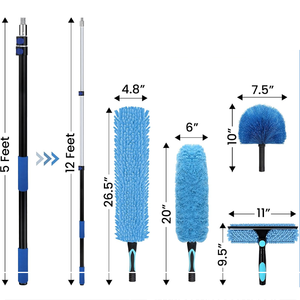 12ft để 24ft nóng bán Trọng lượng nhẹ Kính thiên văn công cụ làm sạch có thể điều chỉnh mở rộng nhôm kính thiên văn cực - Product Image 2