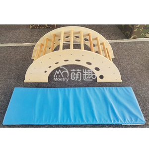 Moetry madera Montessori Piklers arco mecedora niños Marco de escalada interior con rampa deslizante - Product Image 6